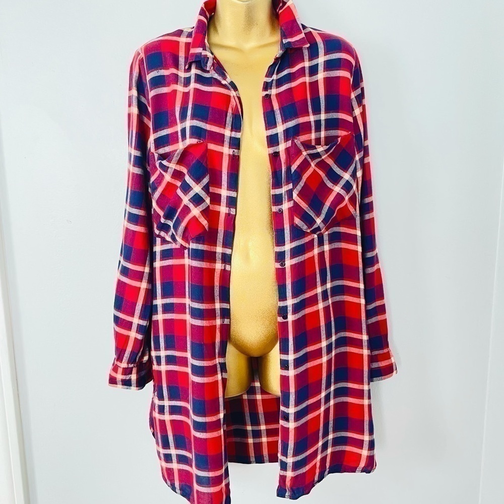 Zara plaid holiday top
